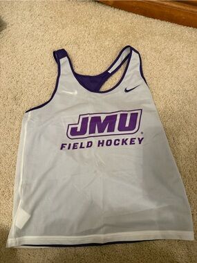 Nike White & Purple JMU Field Hockey Reversible Mesh Practice Tank